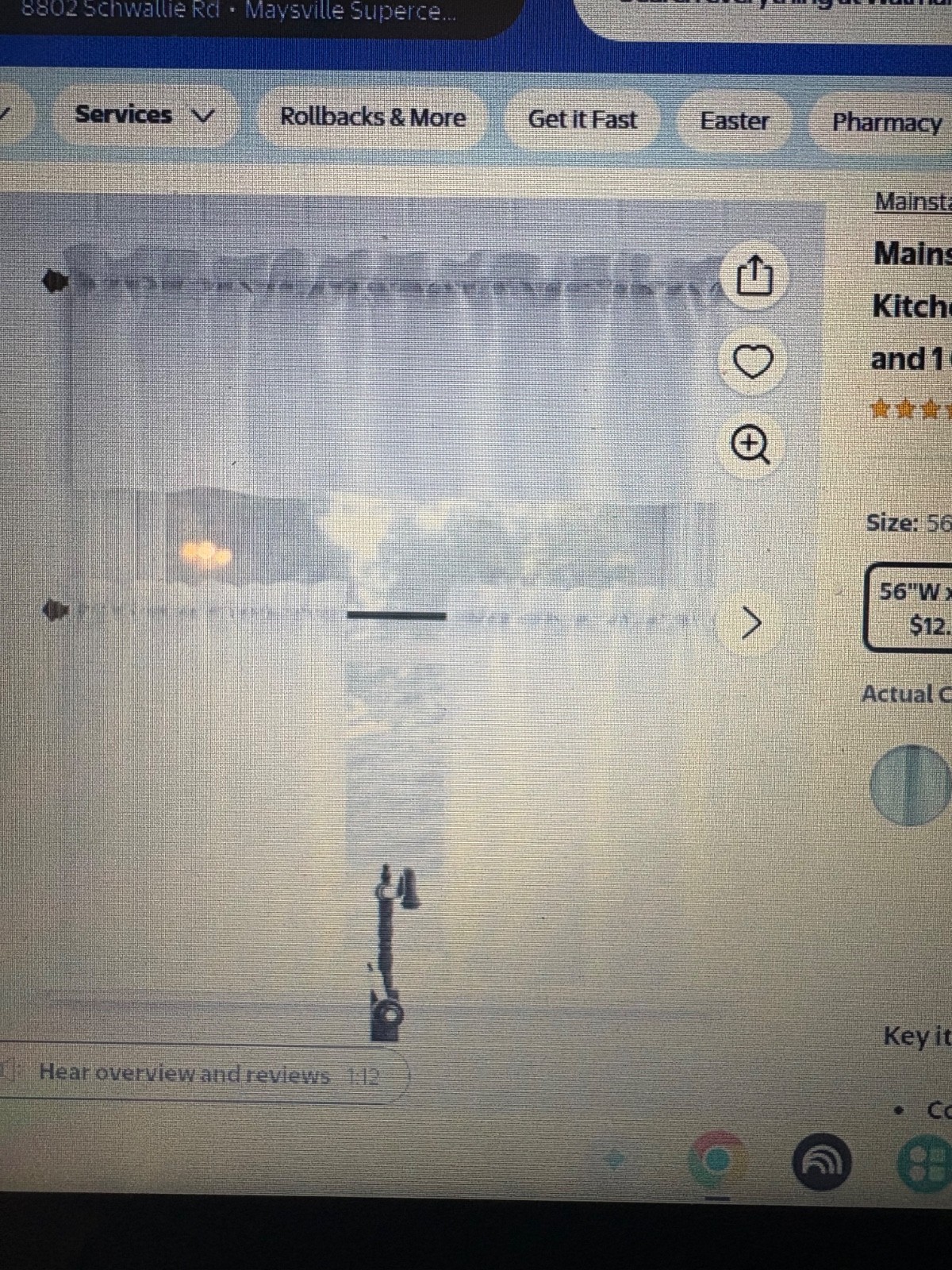 Mainstays, Microfiber Tier/Valance Set, White