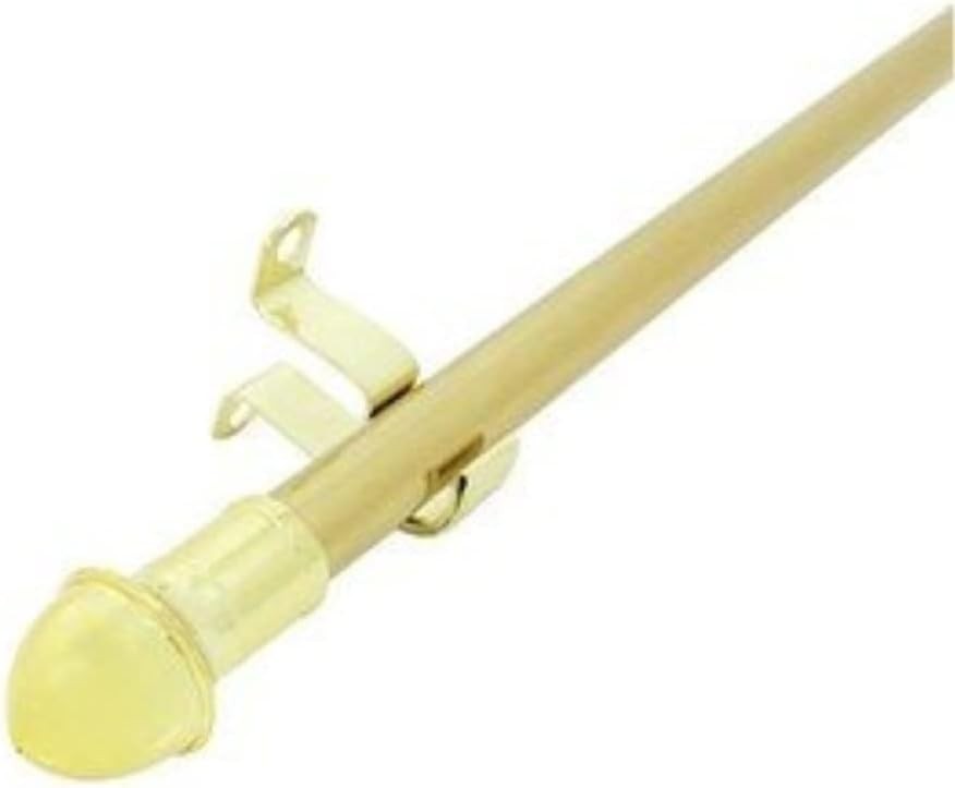 7/16-Inch Round Cafe Curtain Rod (28 to 48-Inch Width, Brass)