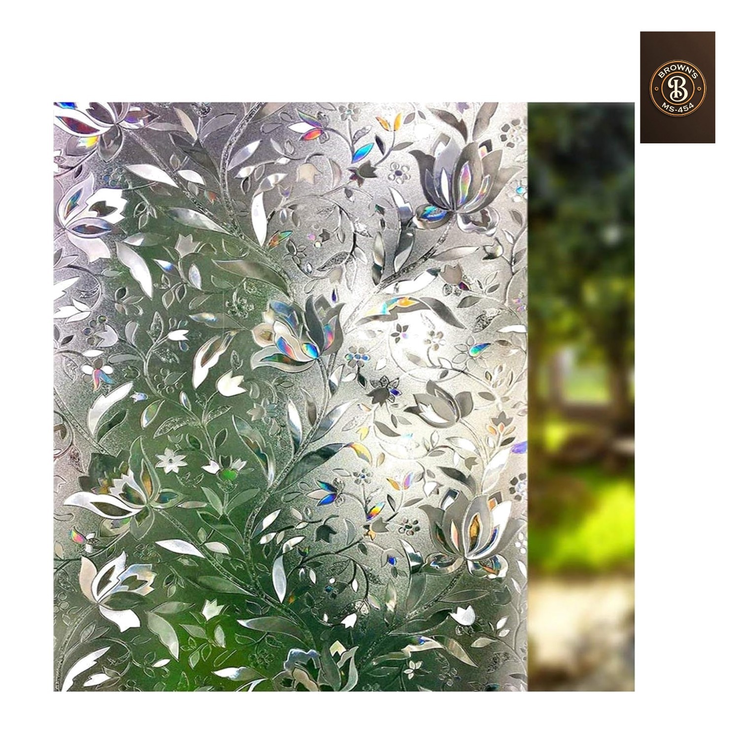 Window Film, Decorative Window Privacy Film, 3D Stained Glass Window Sticker,…