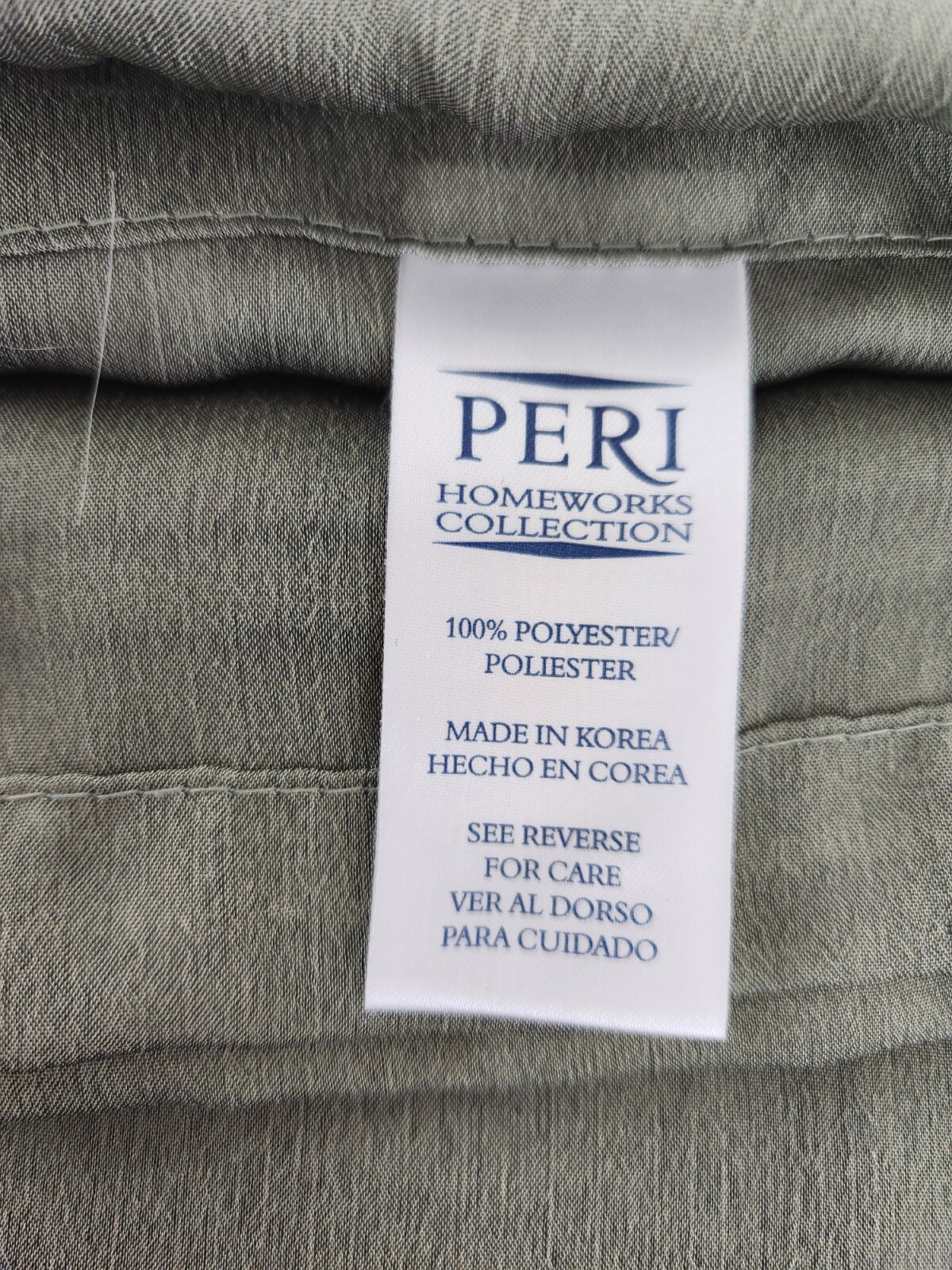 Peri Homeworks Collection Rectangular Scarf Curtain 42×216 Chiffonade Army Green