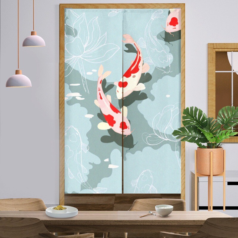Japanese Noren Door Curtain Tapestry Room Divider Doorway Banner Hanging Drape