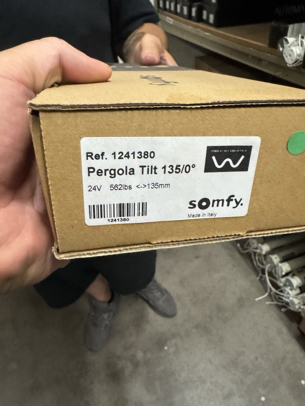 Somfy Pergola Tilt 135/0° 24V Blind Motor Replacement Brown MPN 1241380