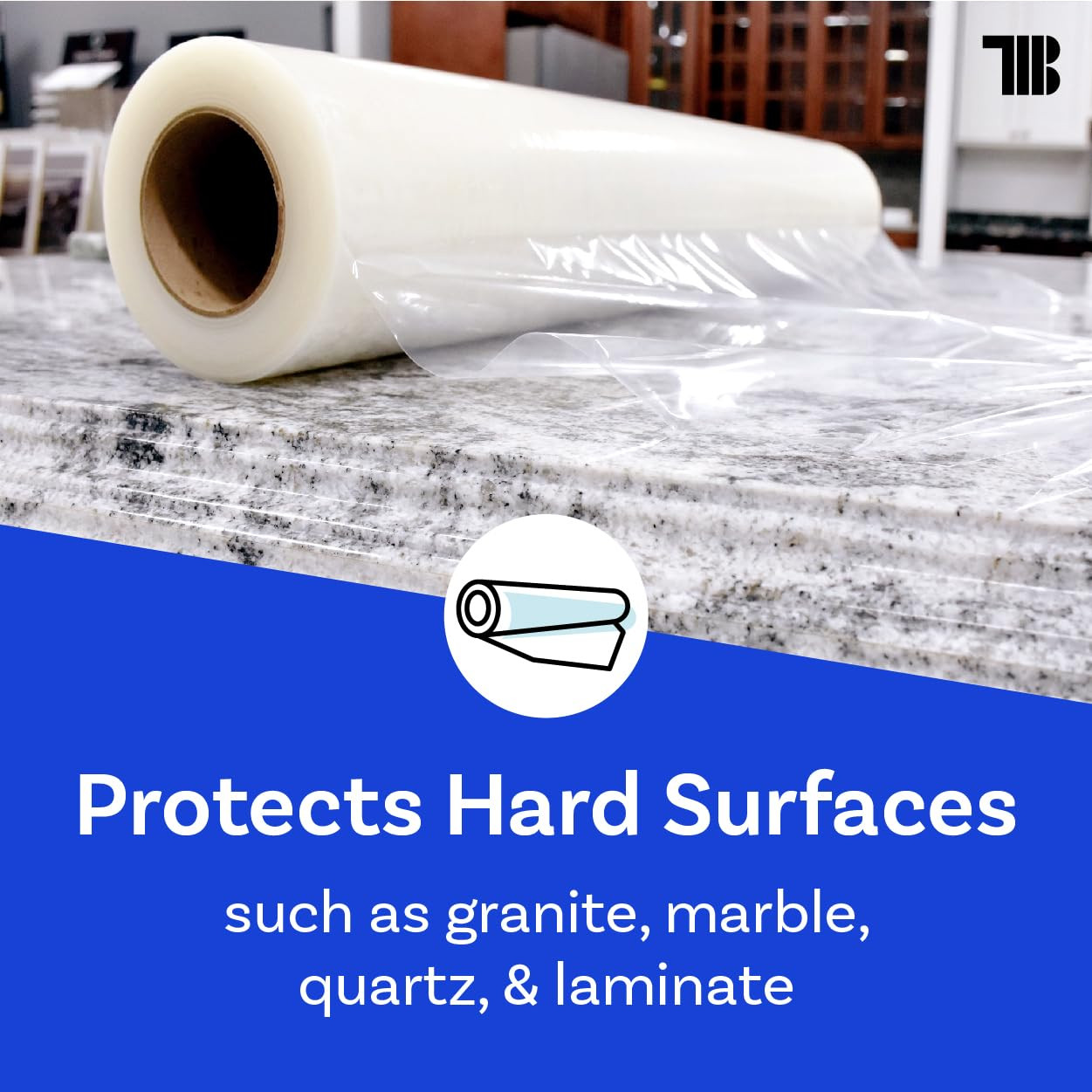 Clear Self-Adhesive Countertop Protection Film 30″x600′ – Removable & Durable