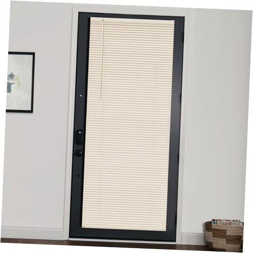 1″ Vinyl Mini Blinds – Cordless French Door Blinds for 32″W x 72″H Beige