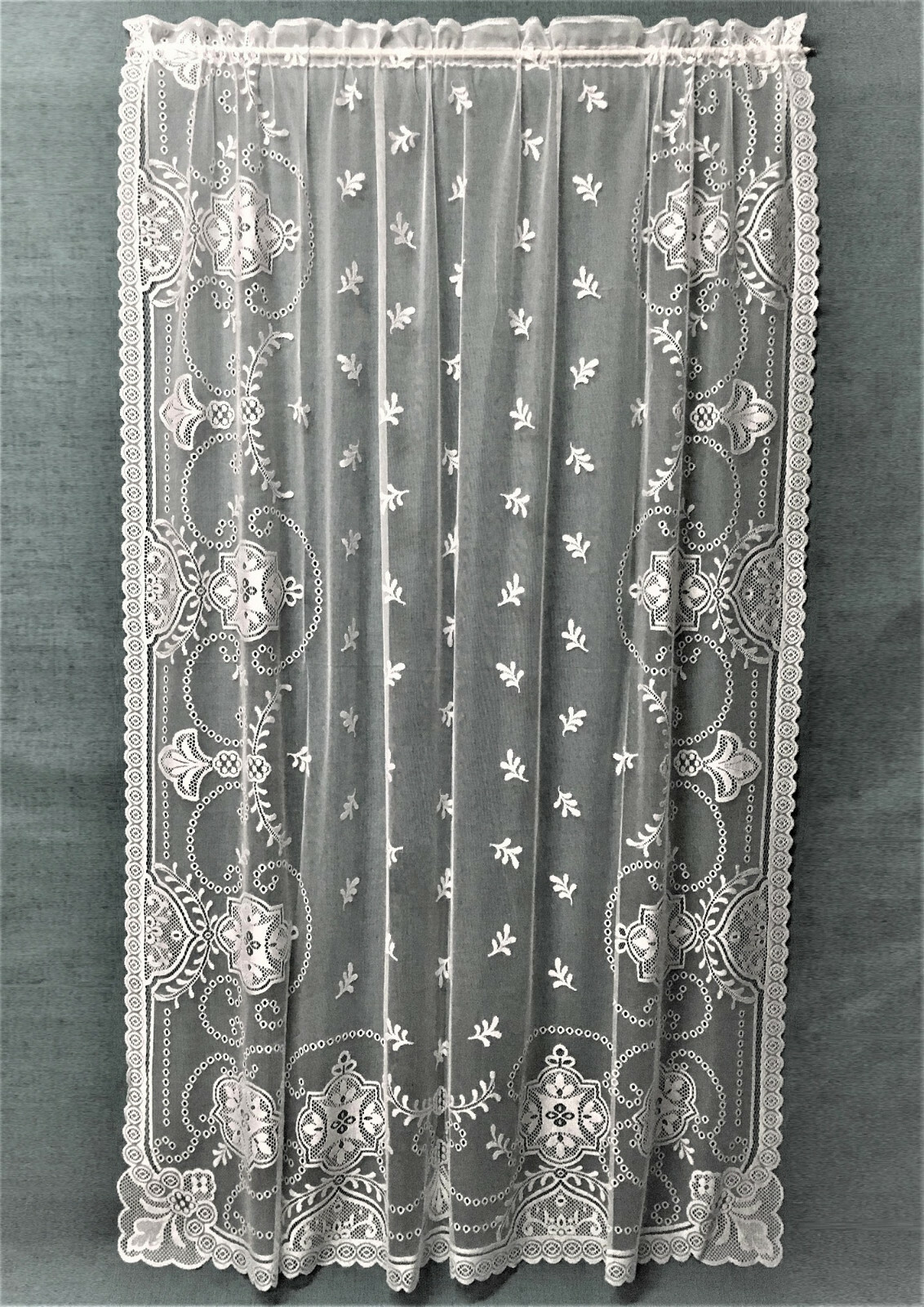 Dorsette White Lace Window Panel 60″ x 84″ Livingroom Bedroom Sun Room