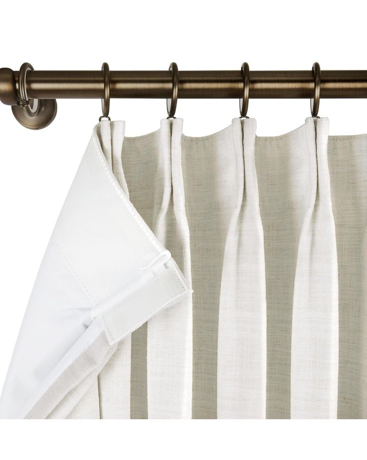 Liz Linen TwoPages 2) Curtain 52”W X 90”L Pinch Pleat 1908-5 Burlywood Birch NEW