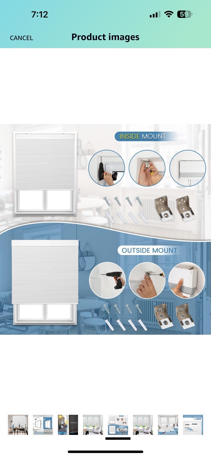 Grandekor Motorized Cellular Shade with Remote Motorized Blinds 100% 35×64