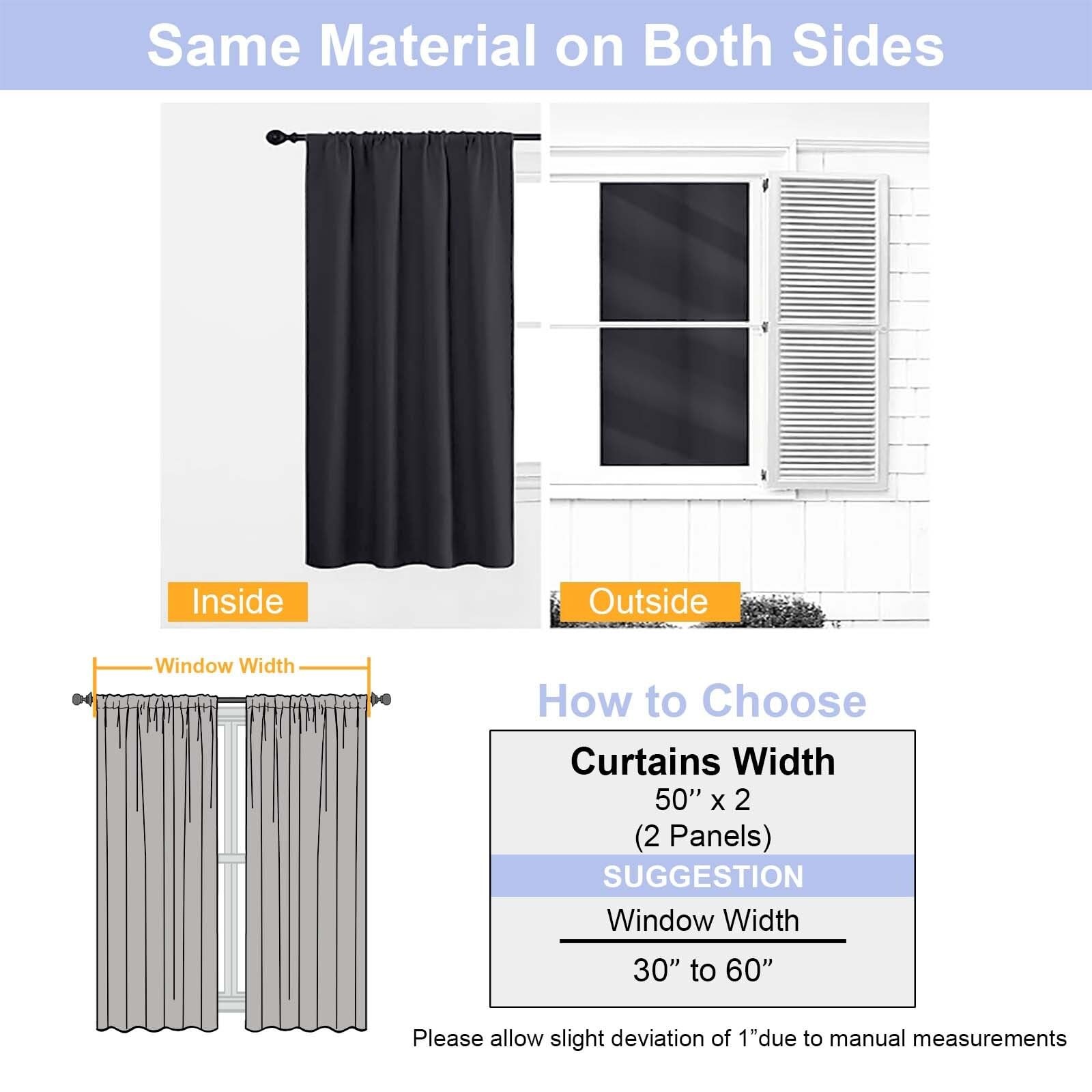 Ava Blackout Extra Long 10ft Curtains for Patio 120 Inches Long 2 Panels Set,…