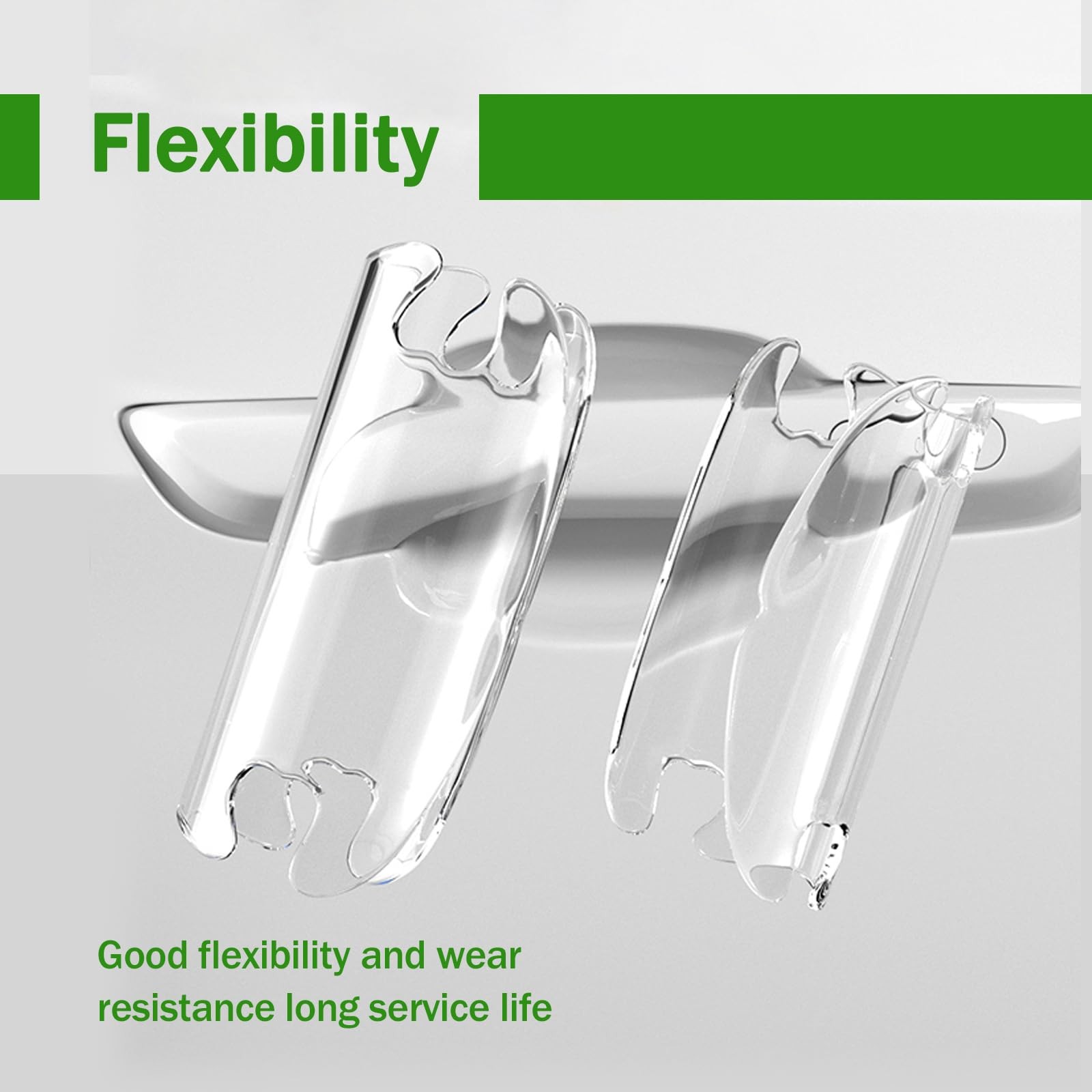 8Pcs 3D Transparent Car Door Handle Scratch Protector, Universal Bowl Side Pa…