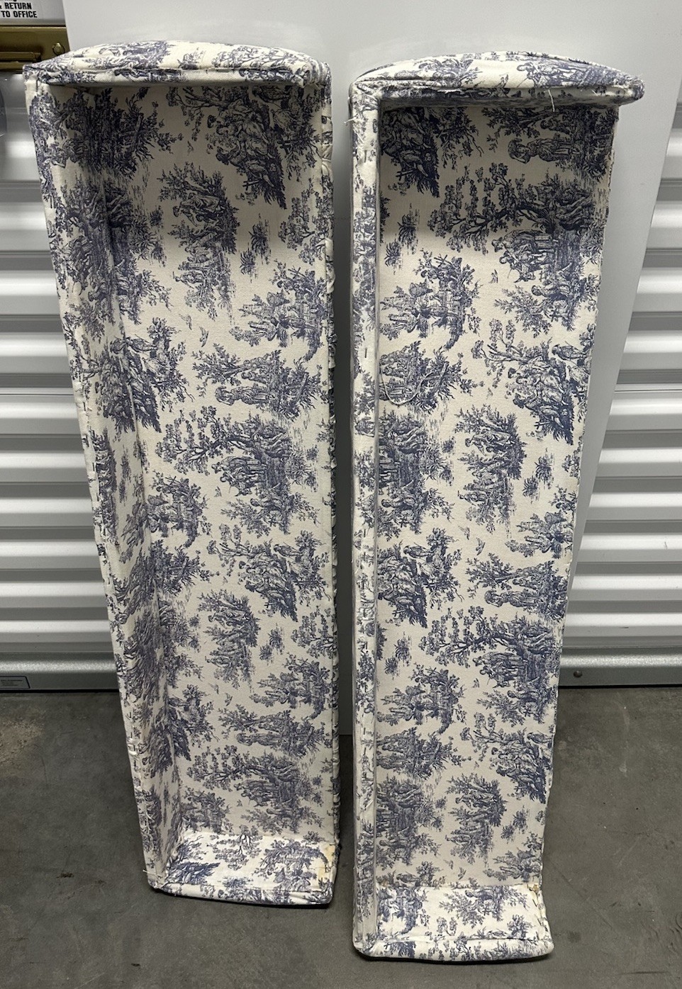 2 Custom Window Treatment Valance Cornices Blue Periwinkle Toile French Country