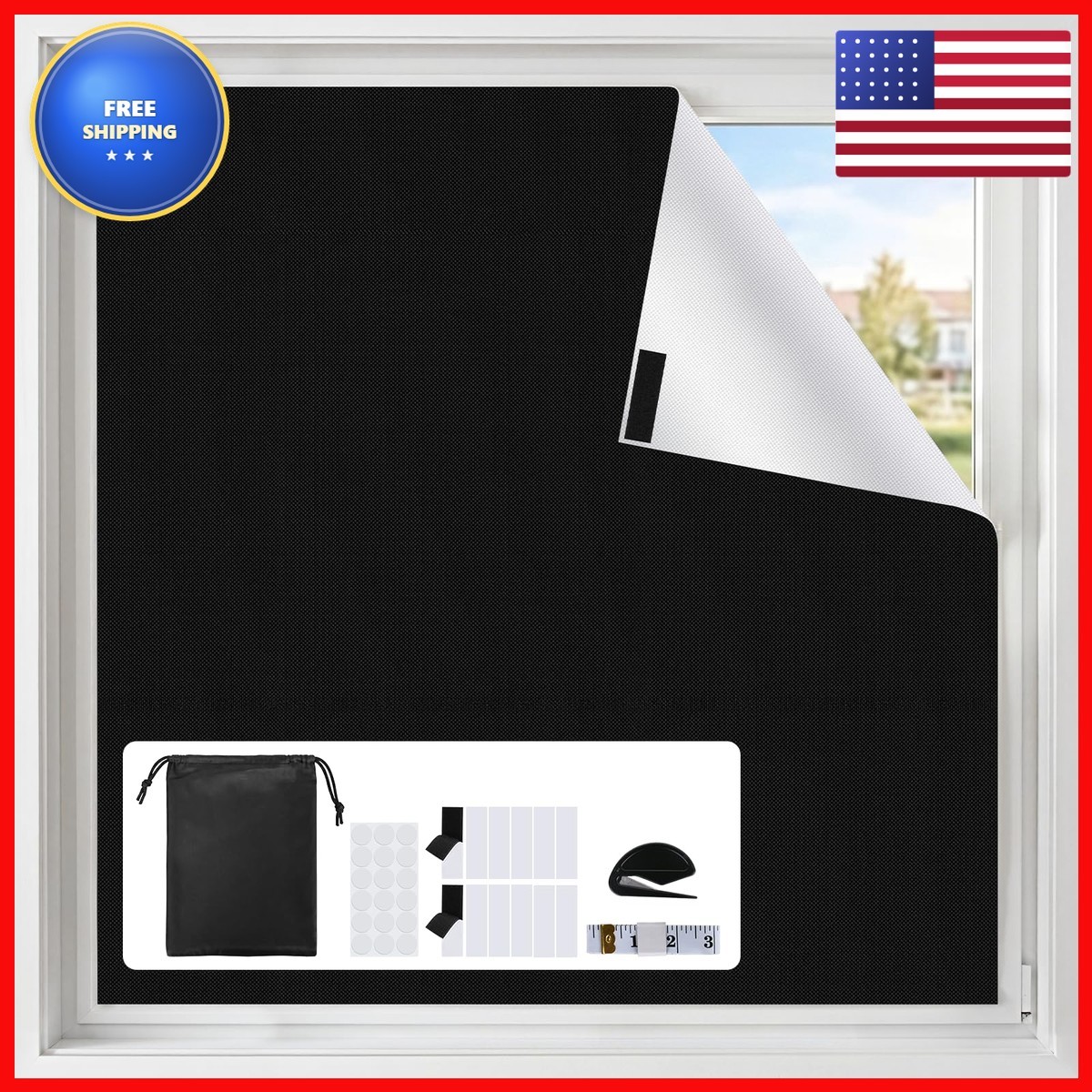Serlmwnt 100 Blackout Bedroom Curtains No-Drill Customizable Blackout Curtains