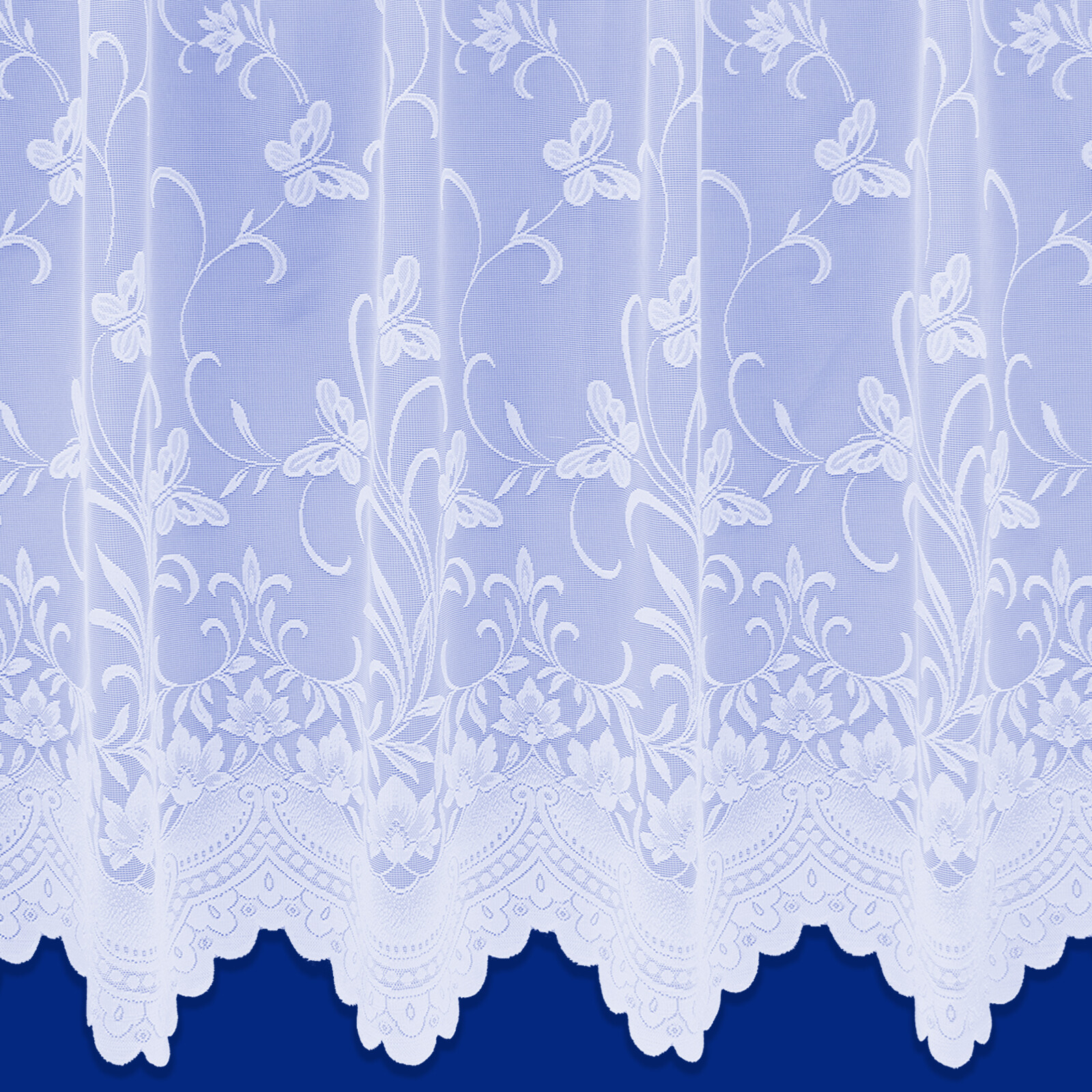 Net Window Net Curtains White Lace Slot Top Heading – Sold By The Metre