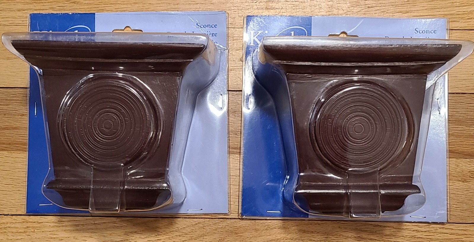 Pair of Kirsch Curtain Rod / Pole Holder Sconces – Cafe Expresso 2″ Diam Opening