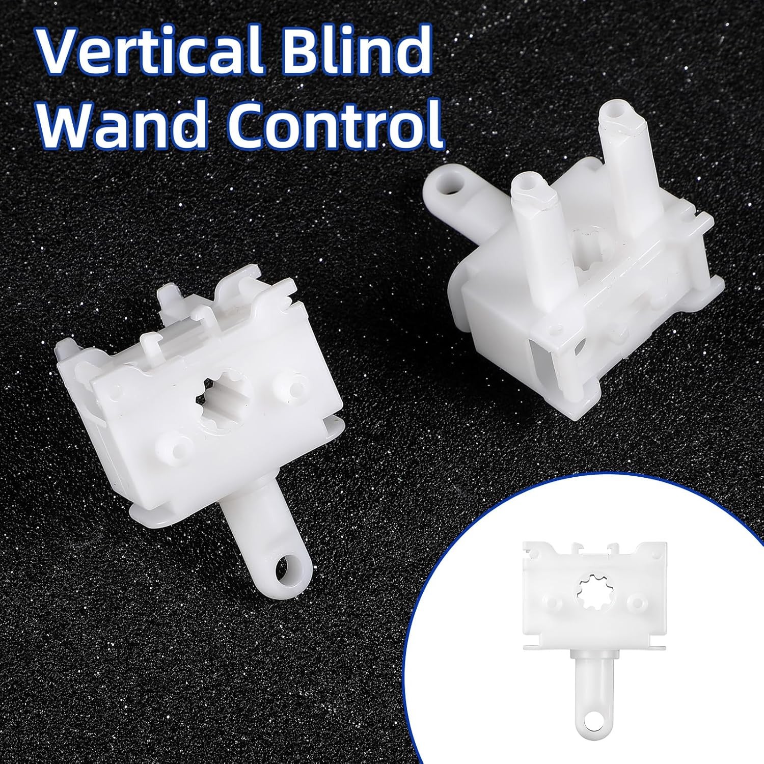 2 Pcs Vertical Blind Wand Control 3.15 inches x 4.72 inches, White