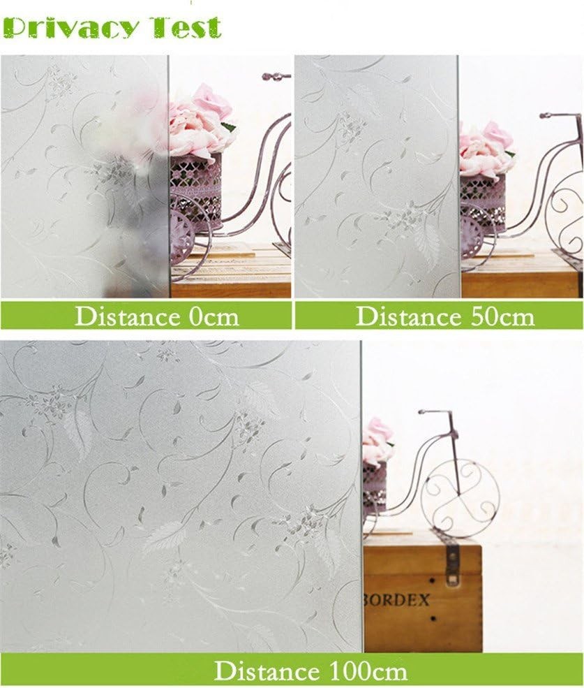 Window Privacy Film Static Cling Non-Adhesive Window Film Frosted Glass Bathr…