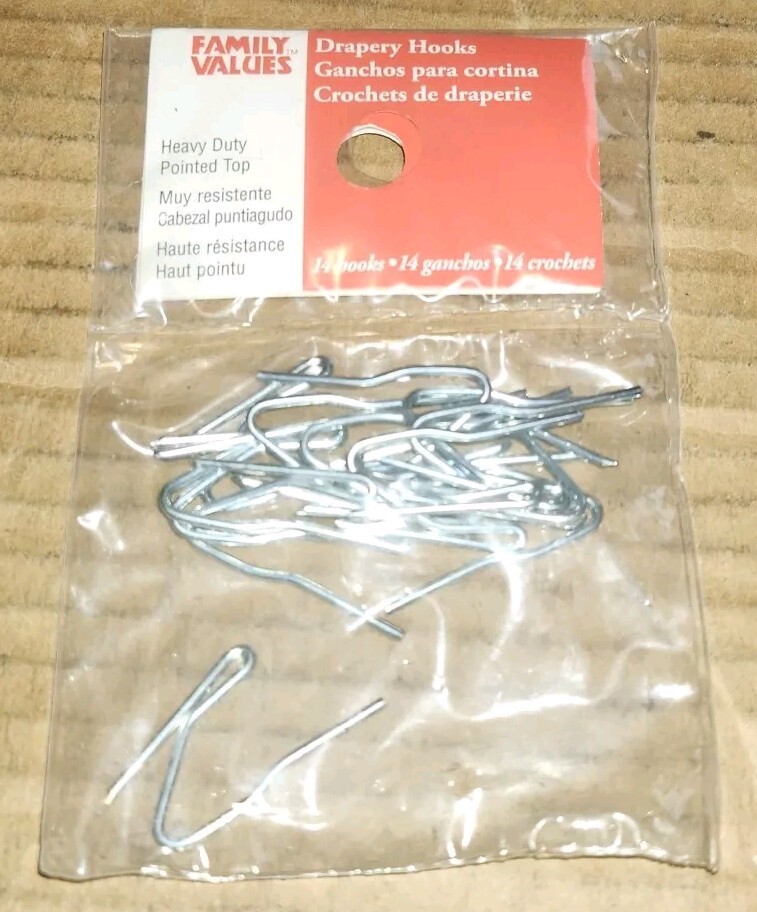 14 DRAPERY HOOKS NEW Family Values