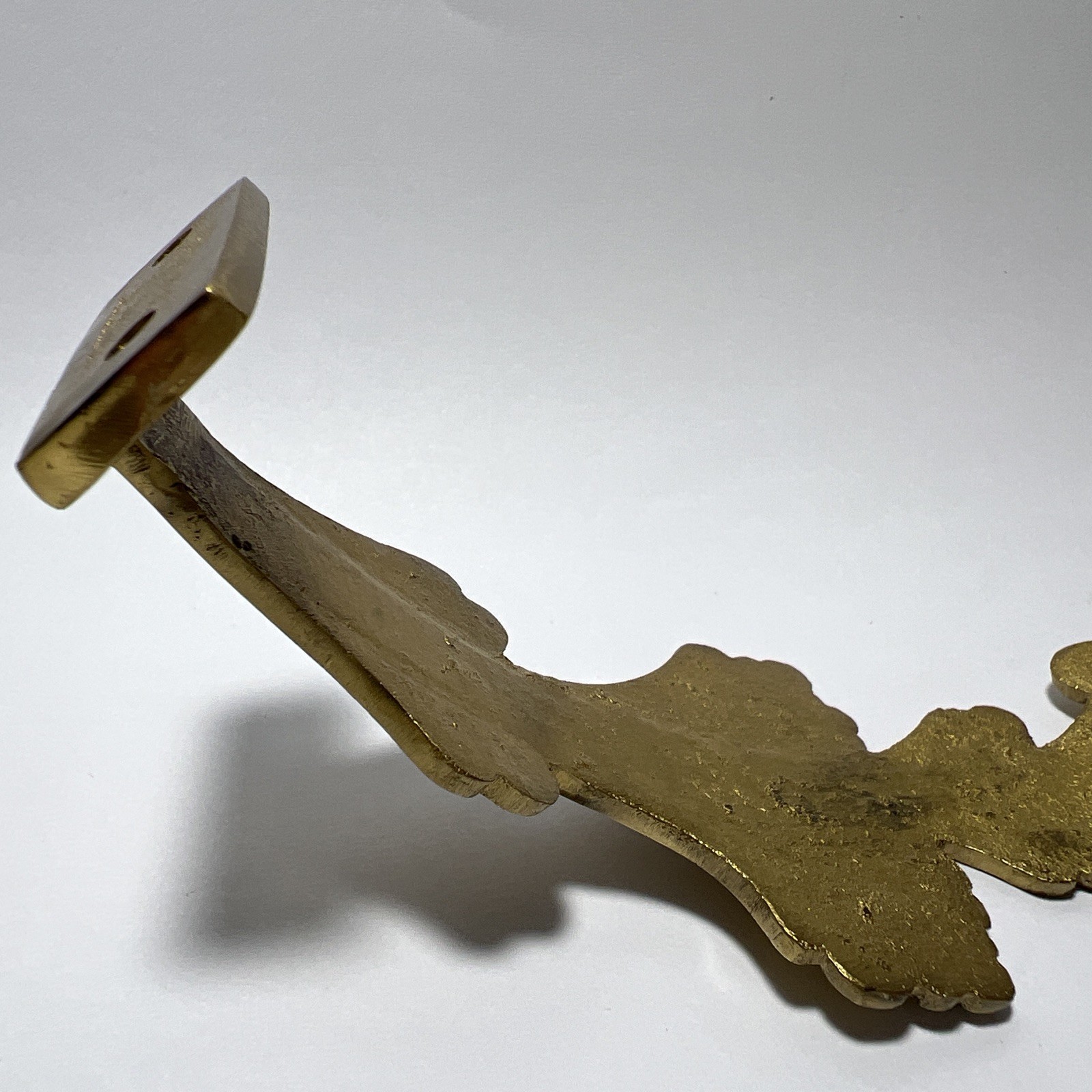 Brass Leaf Curtain Tiebacks 9” Length Single Item Only (Multiple Available) NOS