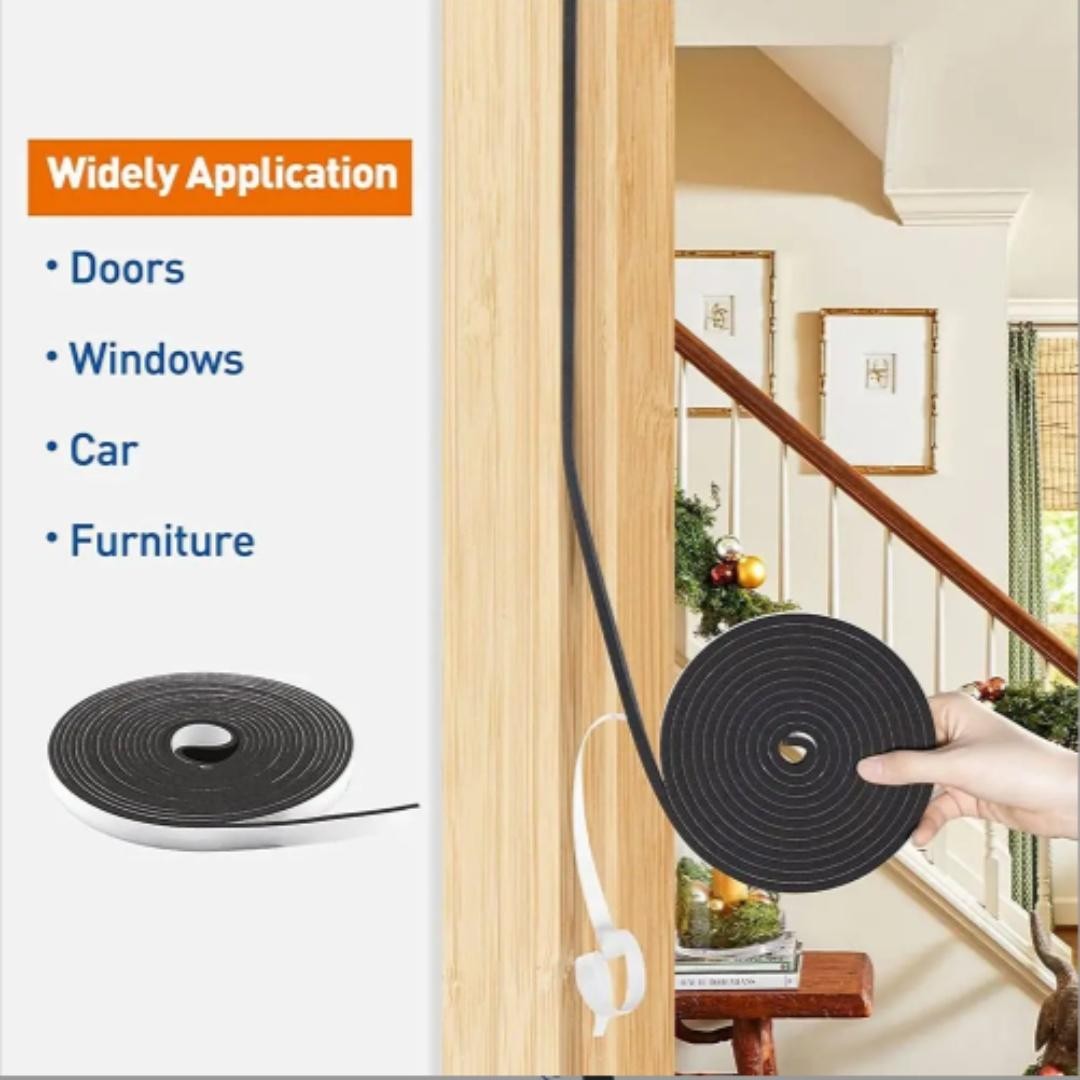 4m Foam Window Sealing Strips Windproof Sound-proof Door Weather Stripping Dustp