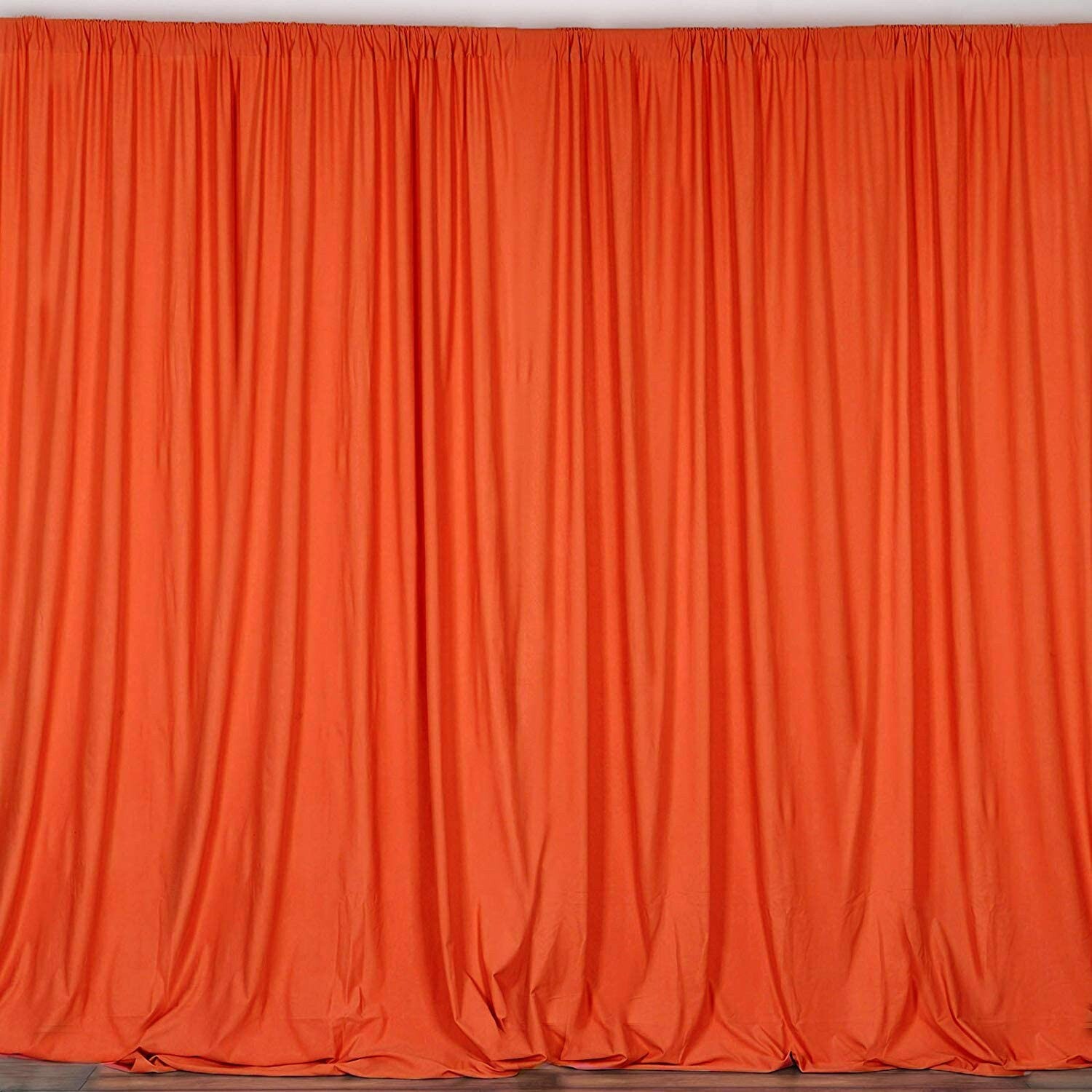 2 pcs 10 feet x 10 feet Polyester Backdrop Drape Curtains Panels – ORANGE