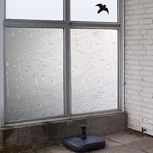 Frosted Privacy Window Film, Glass Door Privacy Film 35.4×78.7 Inches Wheat