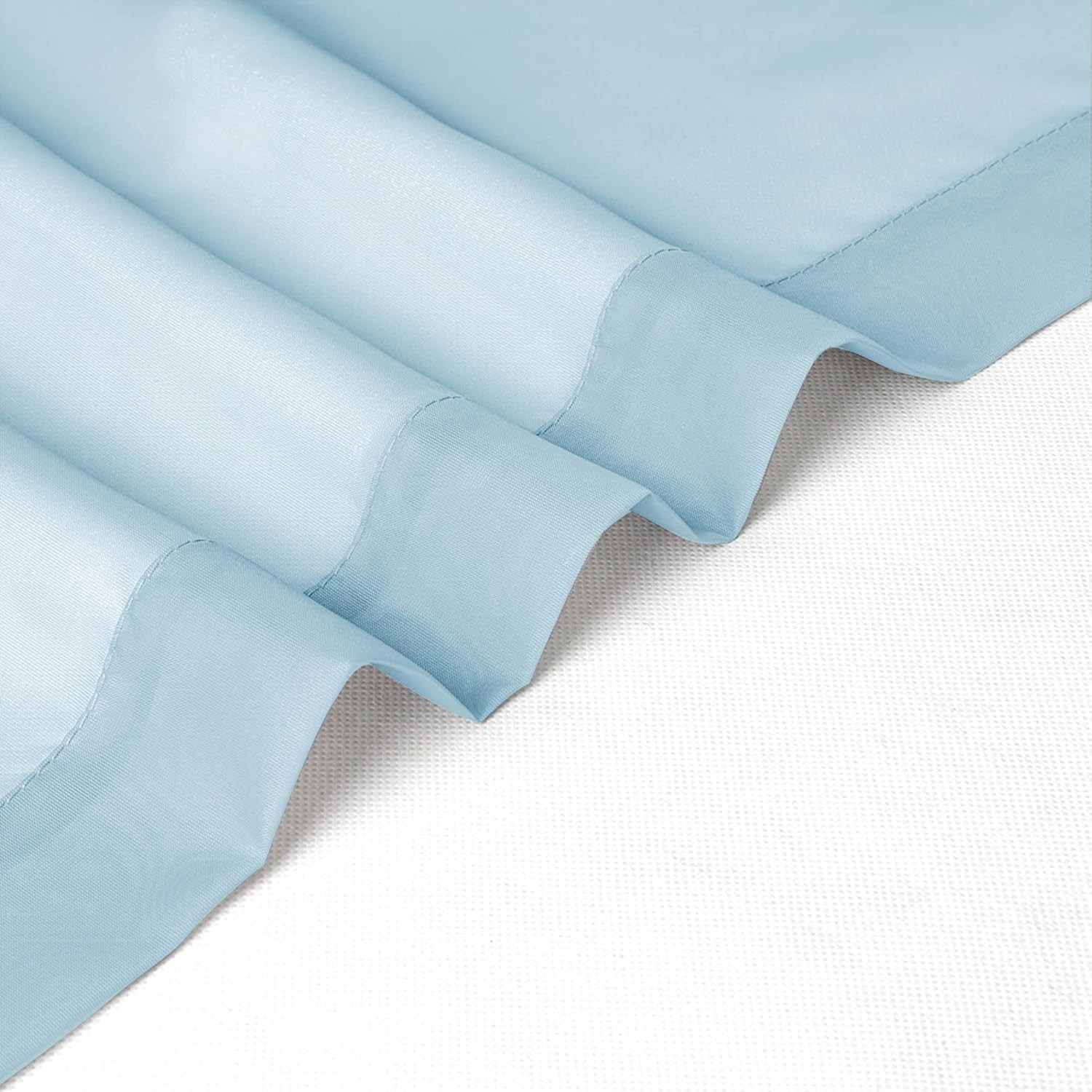 Sheer Curtains 72 Inch Length 2 Panels, Light 42″W x 72″L (Pack of 2) Sky Blue