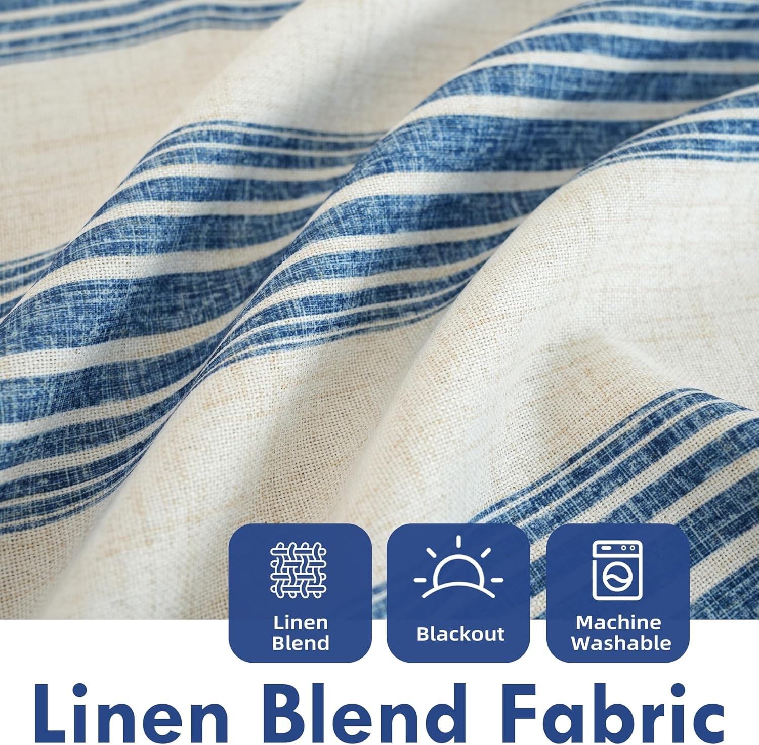 Chris Double Layer Blackout Tie Up Curtains Thermal Insulated Fully Lined Ver…