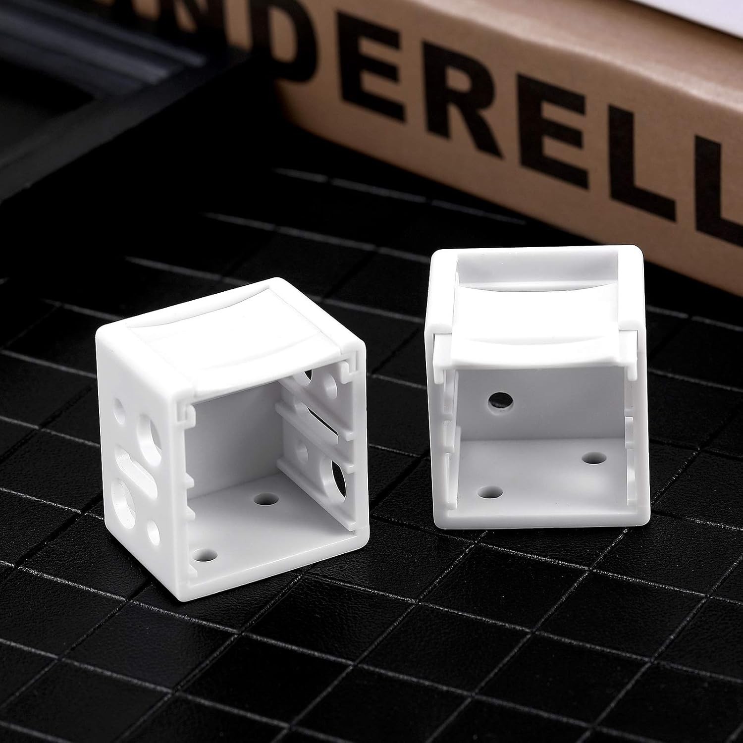 6 Pieces 1 Inch Blind Brackets White Profile Box Mounting Bracket Window Blinds