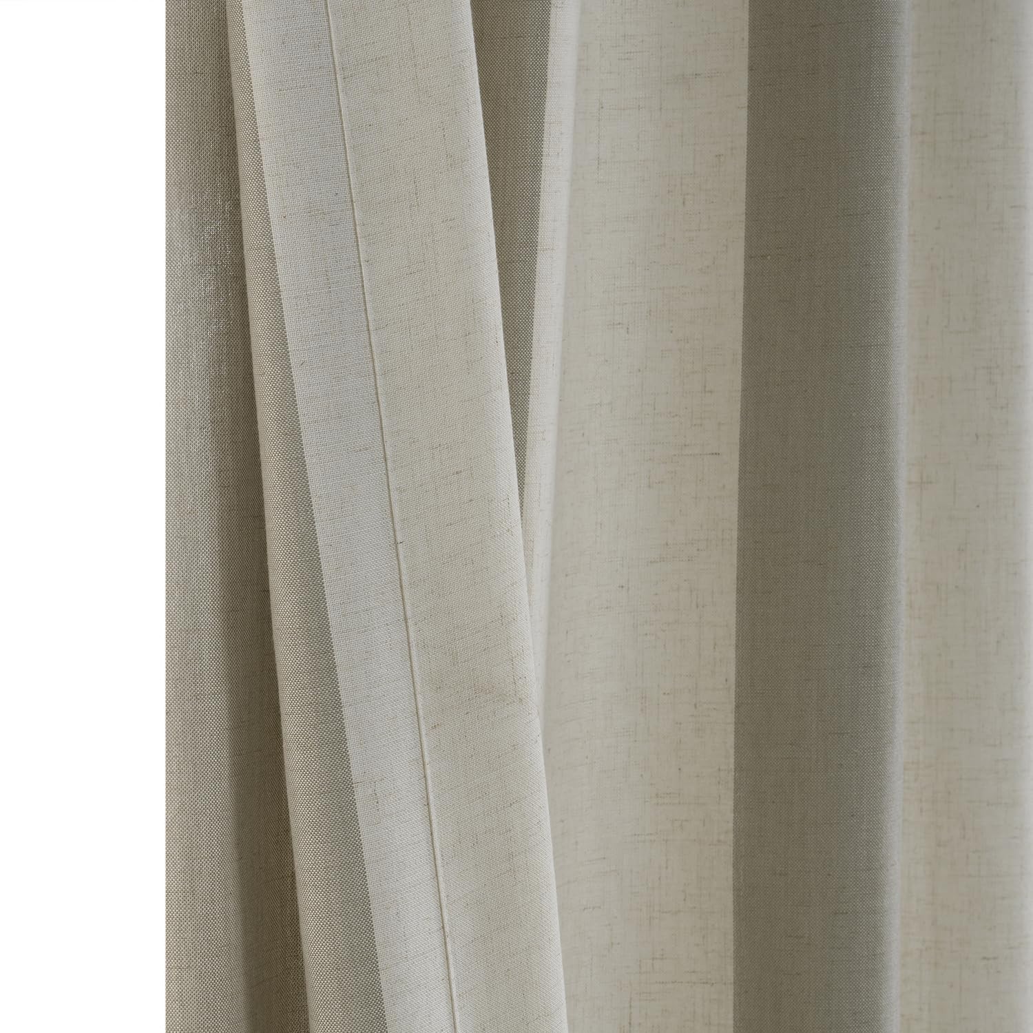 Linen Blend Stripe Curtains for Bedroom (1 Panel) 50 X 84, FHLCH-YL7176217-84…