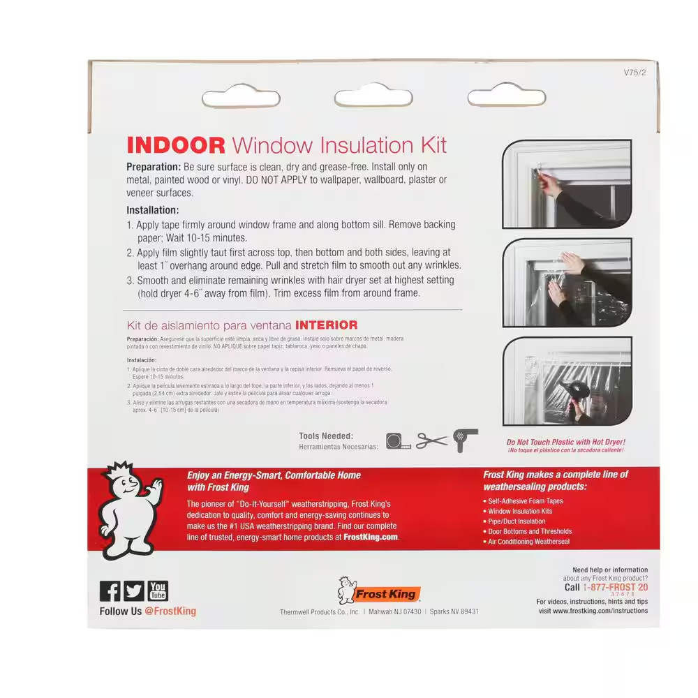 62 In. X 210 In. Polyurethane Extra-Large Shrink Window Insulation (2 per Pack)