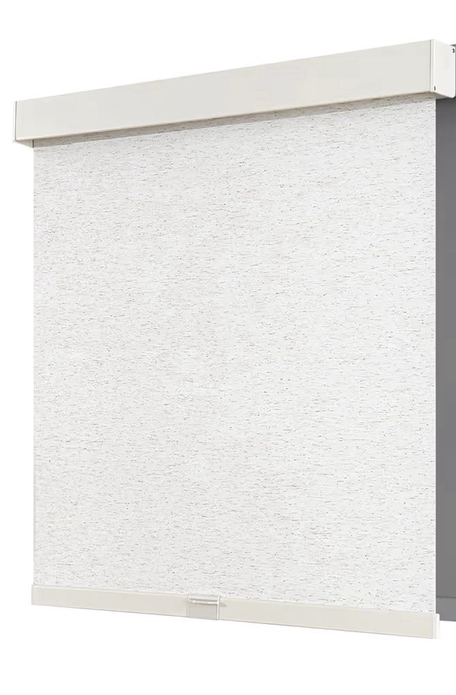 AOSKY 100% Blackout Roller Shades 46″W X 72″H Cordless Linen Beige With Valance
