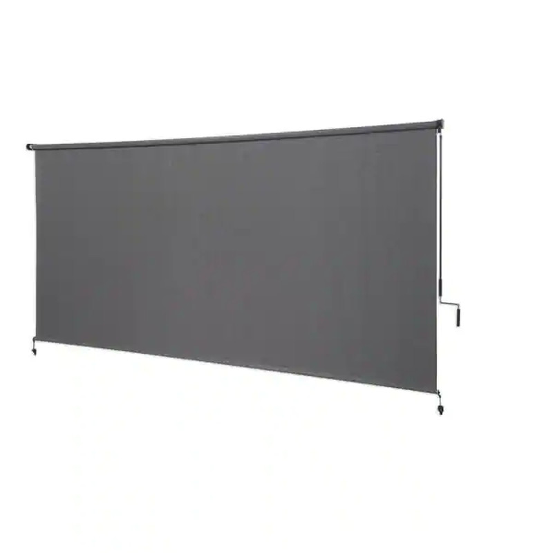Exterior Roller Shade Cordless UV Blocking Fade Resistant Fabric 120 W X 72 In L