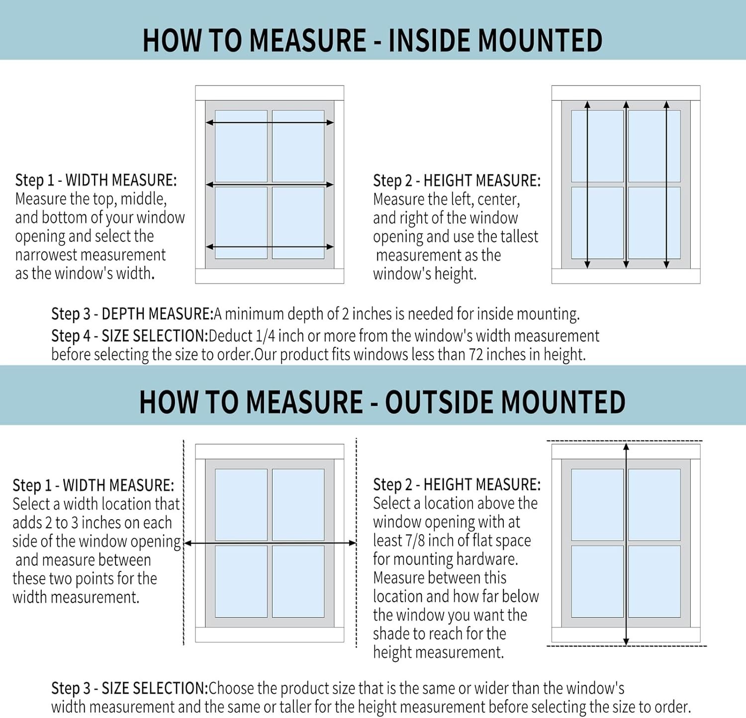 White Cordless Blackout Roller Shades 23″W x 72″H – Elegant Thermal Insulation