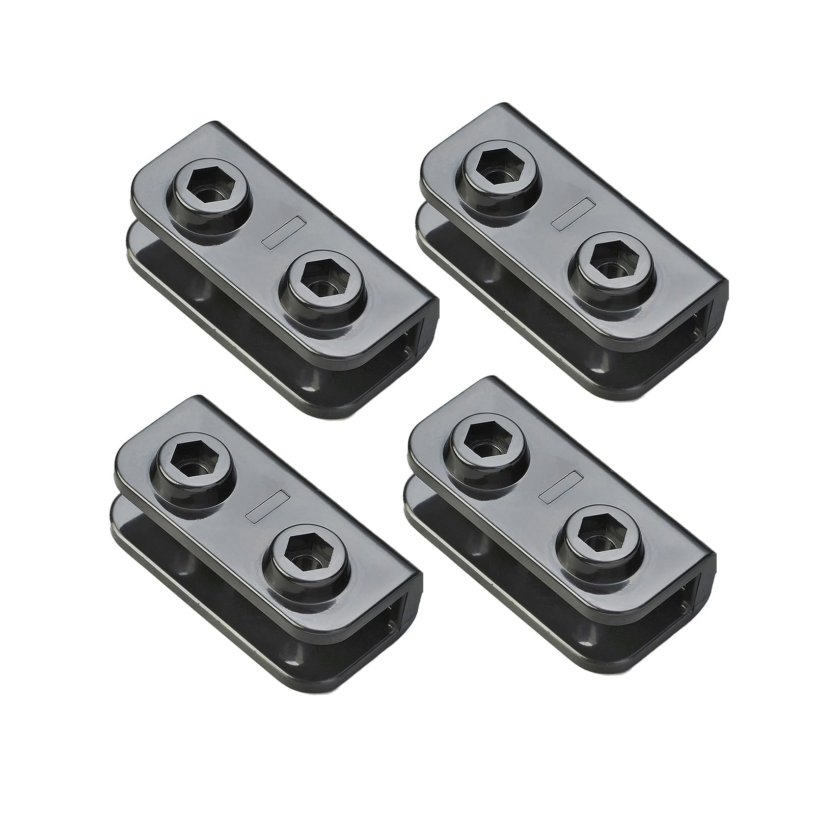 4PCS Black Canopy Replacement Parts,Rectangular Bracket Replacement Connectors,G