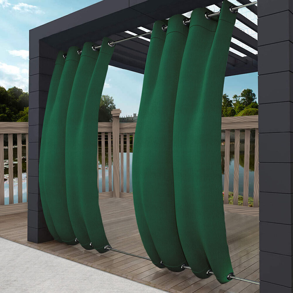 Windproof Curtains Thermal Insulated Waterproof Blackout Grommet at Top + Bottom