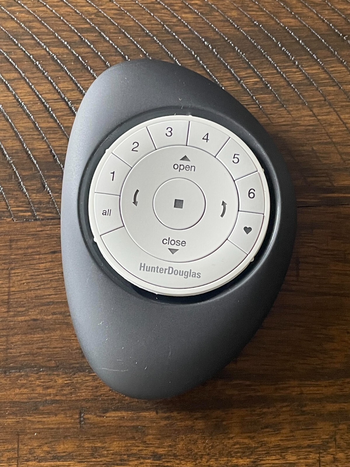 Hunter Douglas Powerview New White Remote with Black pebble Gen 2
