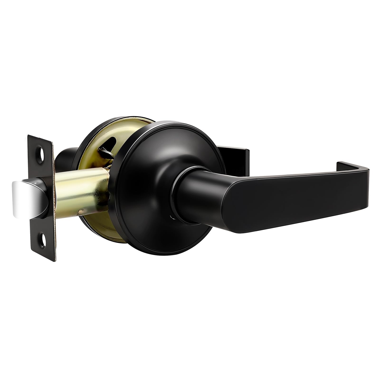 Passage Door Handle, Non-Locking for Hallway Closet, Rectangular Interior Doo…