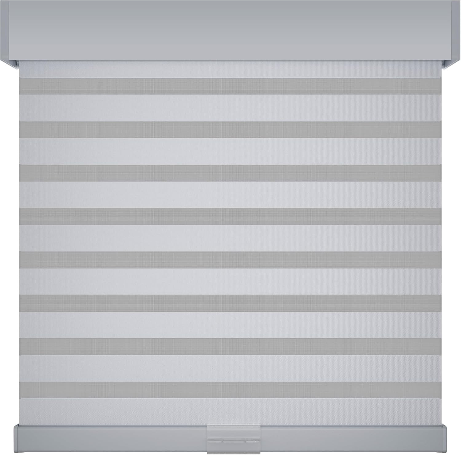 Cordless Zebra Blinds for Windows, Free-Stop, Light Filtering (45″ W X 72″ H, Gr