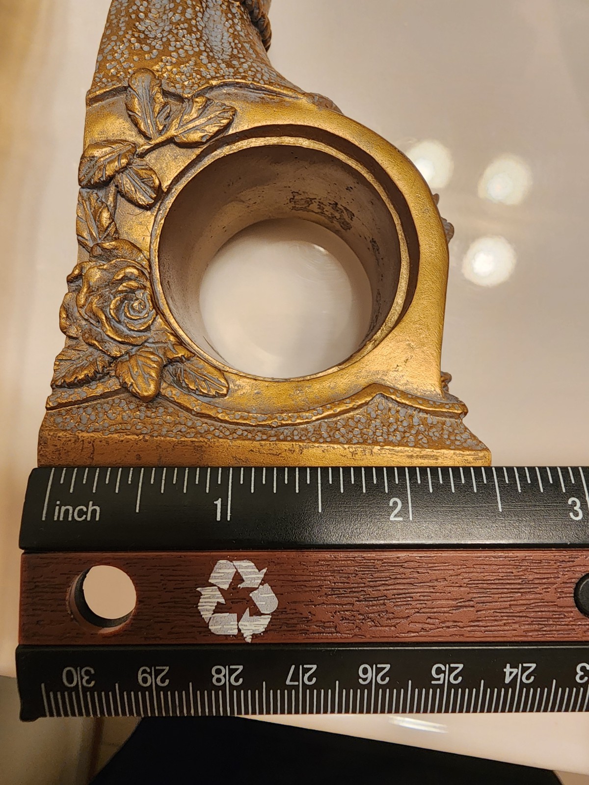 Resin Gold Floral Antique Wall Mounted Pole sconces Holders 4 Mounting Hardware