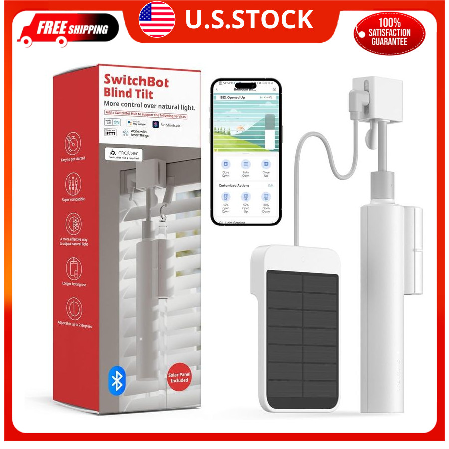 Motorized Blind Tilt Smart Electric Blinds Solar Bluetooth Light Sensor