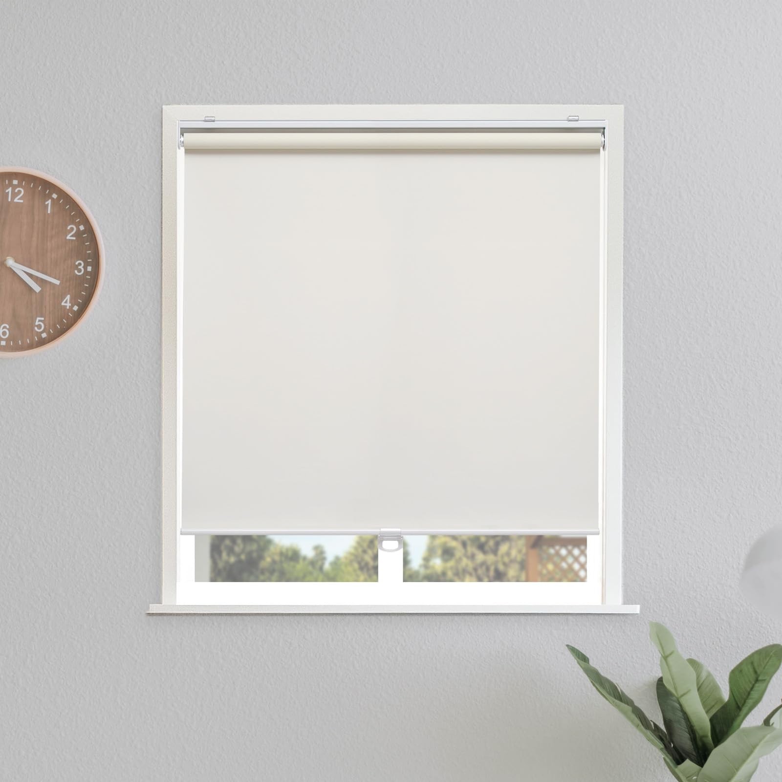 Sunoff Blackout Roller Shades Blinds Cordless for Windows Pull Down Room Dark…