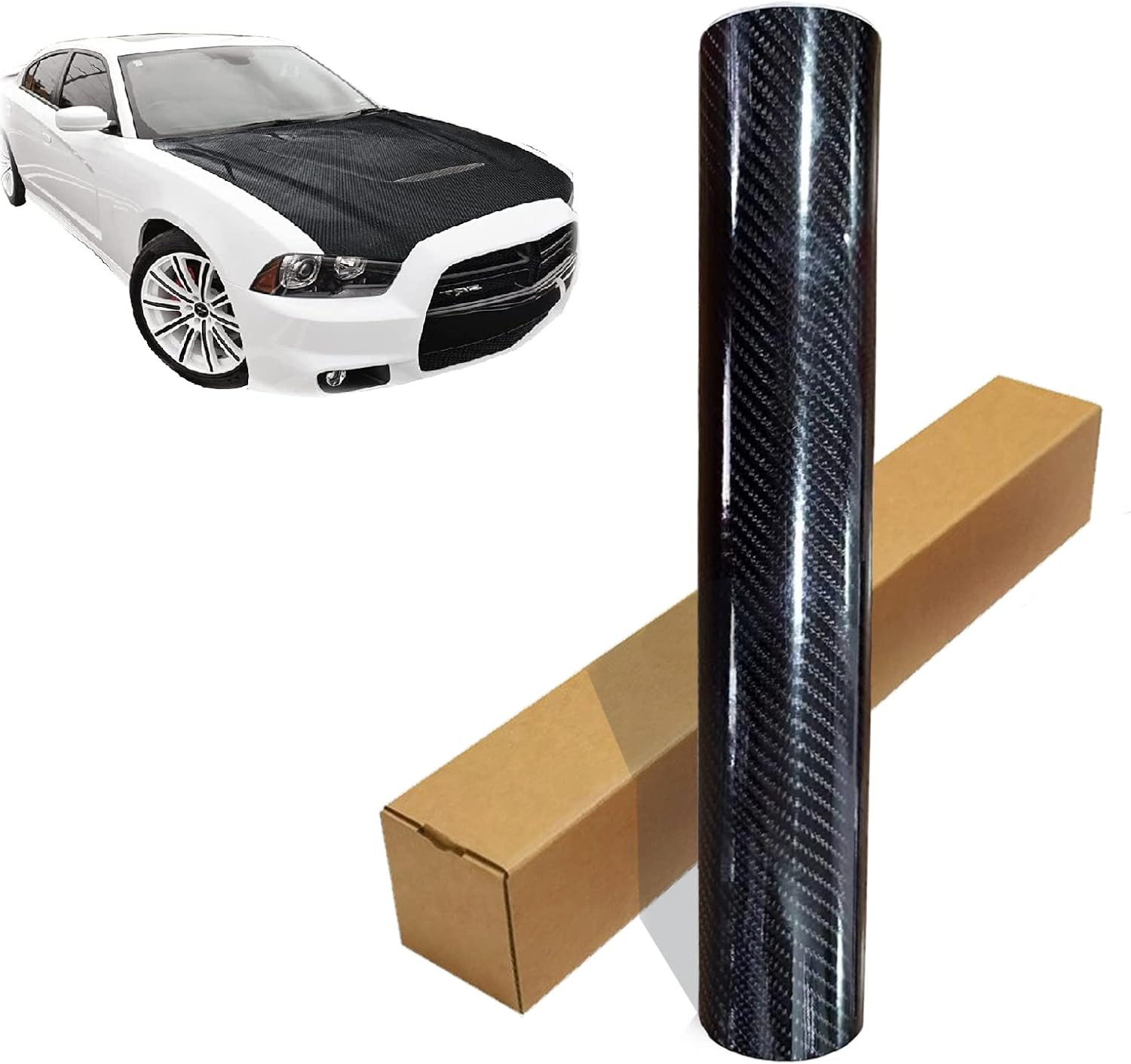 Carbon Fiber Vinyl Wrap 10ft x 1ft Self Adhesive Film, Black Vinyl Wrap Bubble F