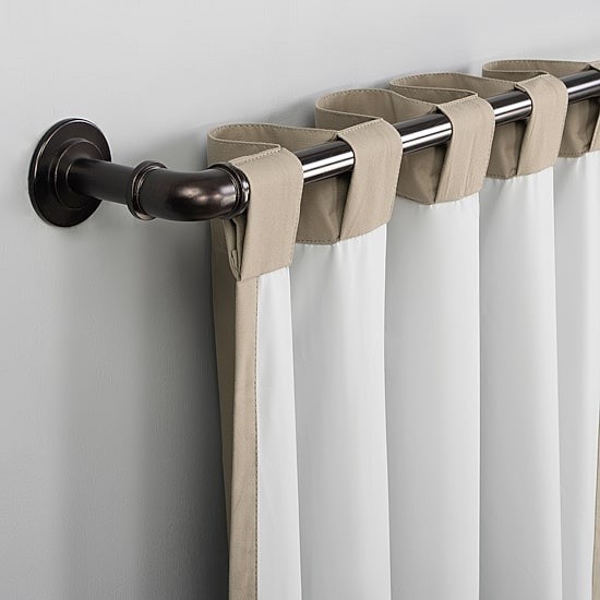 Sun Zero Cyrus Blackout Curtain Panel 40×84 Stone Rod Pocket Back Tab