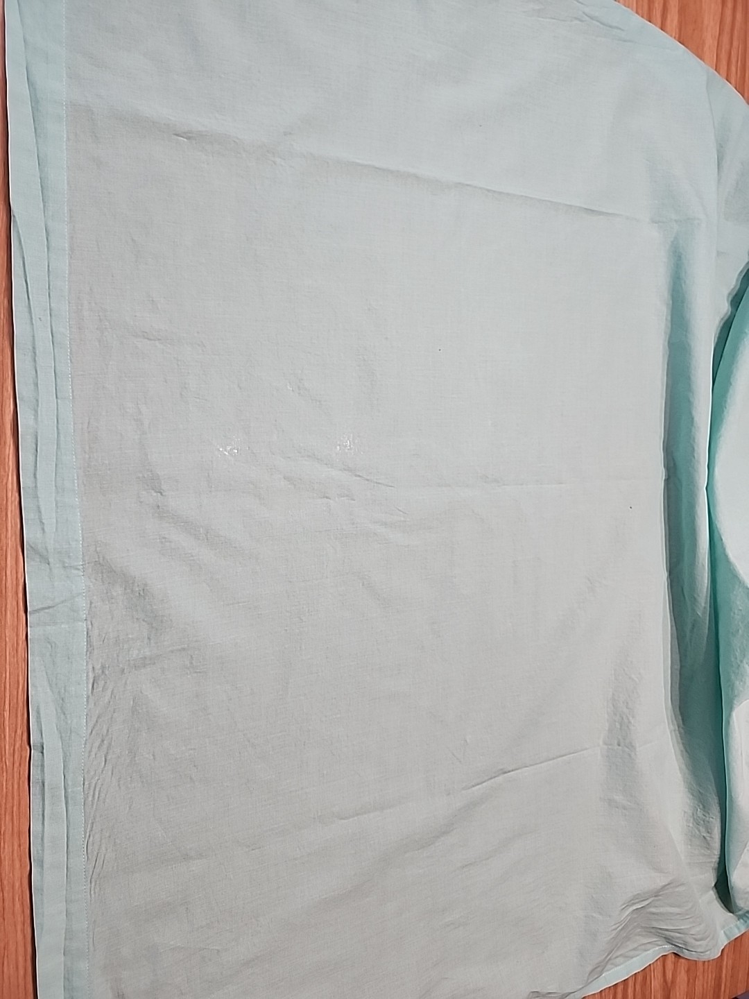 Pottery Barn Teen Curtain 40 X 84 Inches Tie To Aqua Teal Turquois 100% Cotton