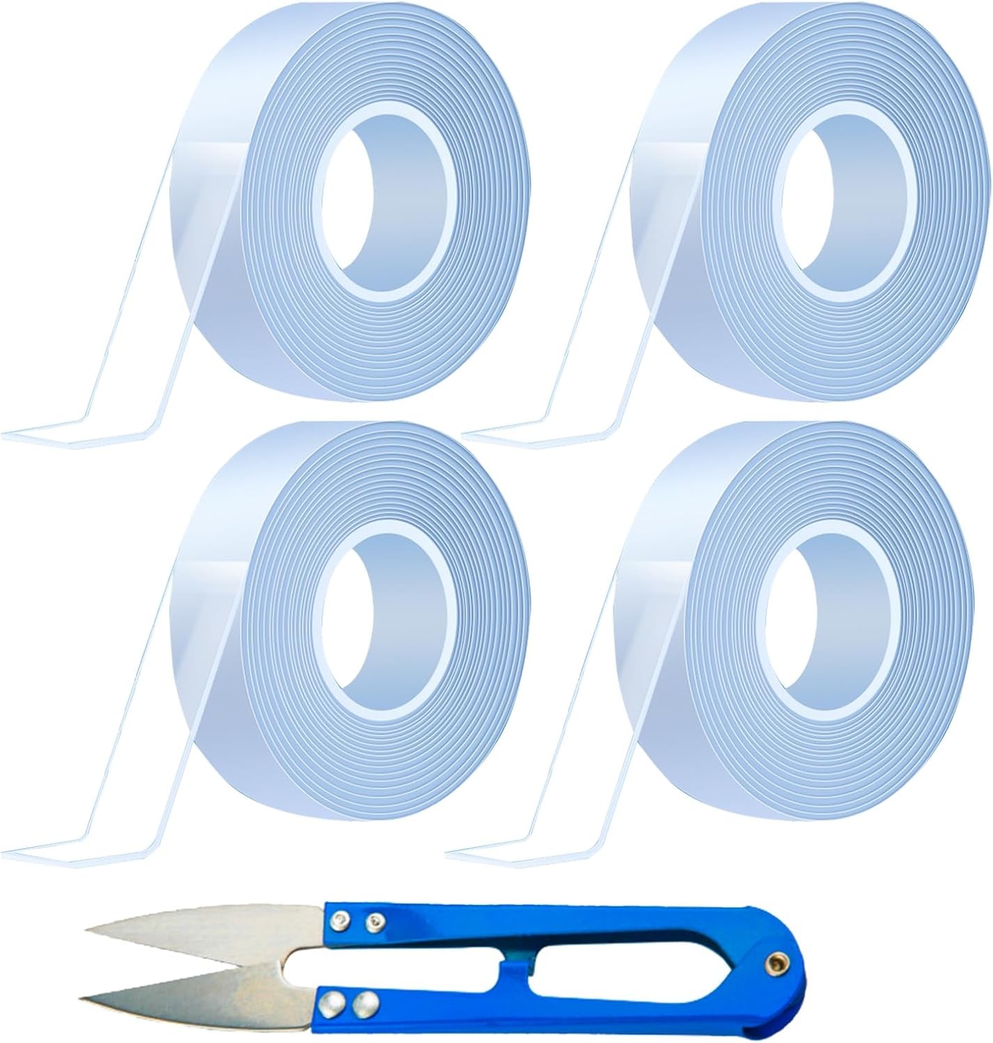 Drapery Curtain Rod Slide Clear Curtain Ring Smooth Tape,Quiet Shower Curtain