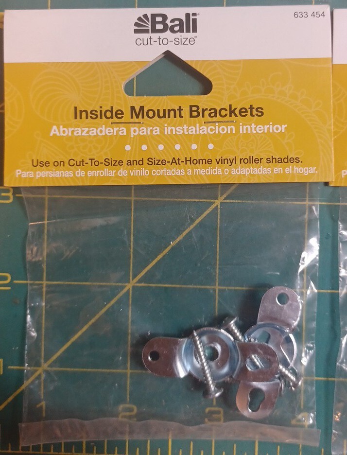 4 Pack Bali Cut-to-Size Roller Shade Bracket Inside Mount Brackets #633454