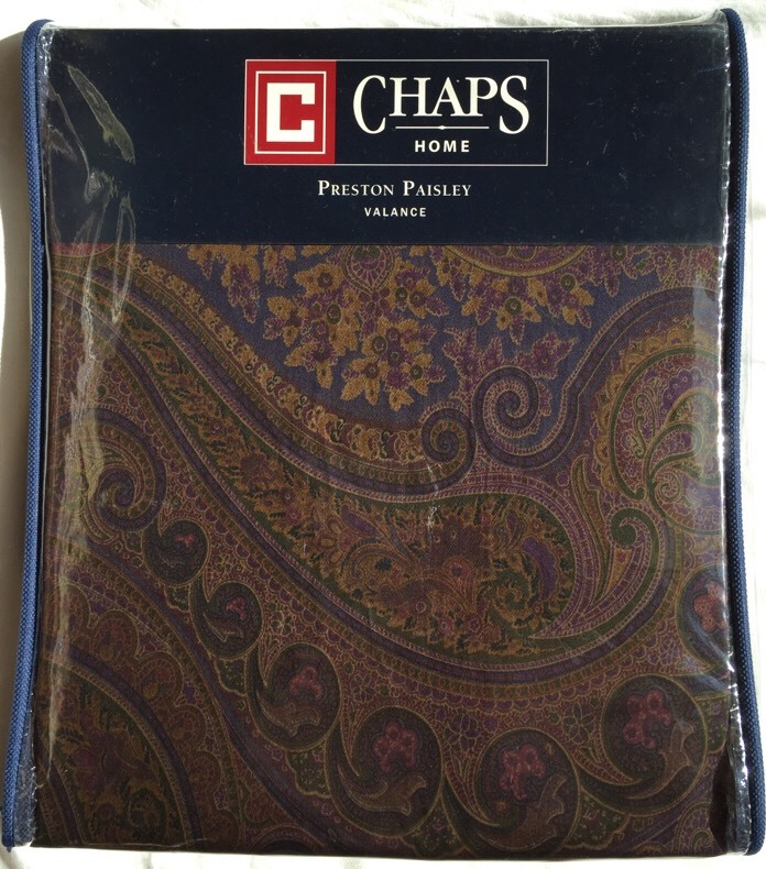 CHAPS Home PRESTON PAISLEY Window VALANCE Size: 80″ x 17″ New SHIP FREE Purple