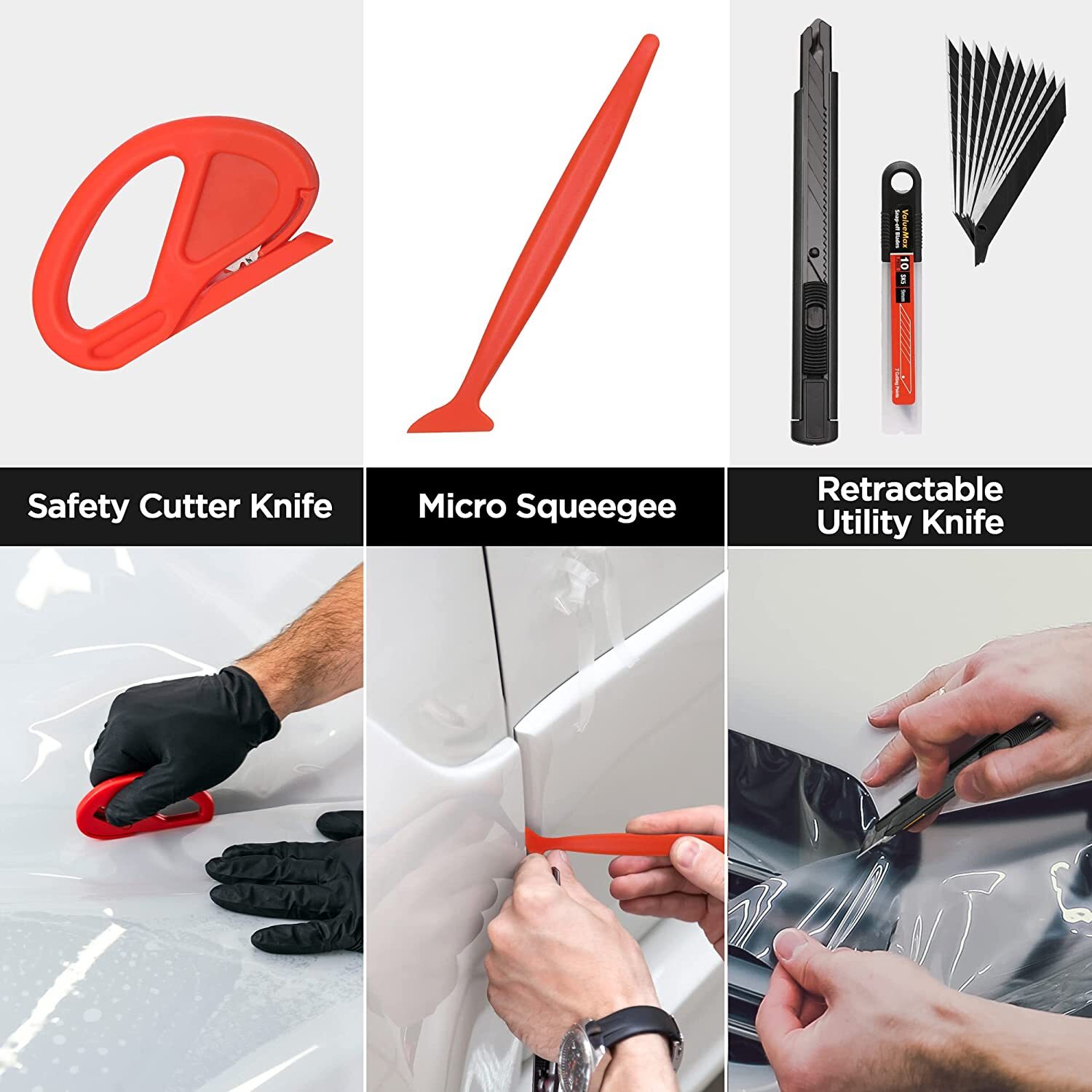 ValueMax 10PC Window Tint Tools Kit Car Film Tinting Scraper Squeegee Wrap Set