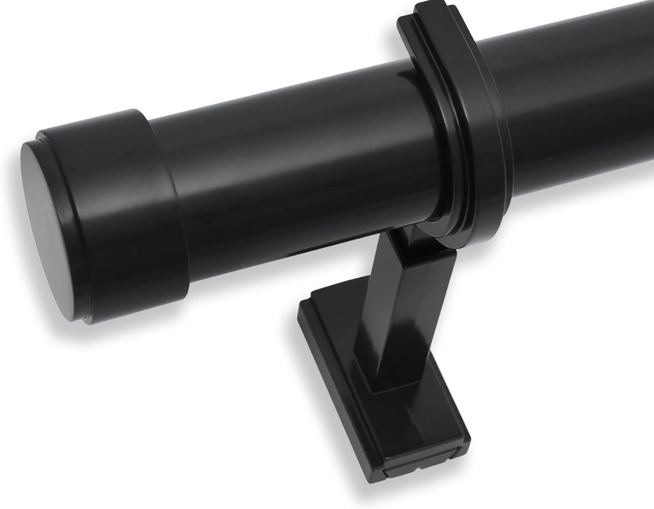 BlastHome Luxury TUXEDO BLACK 3 1/2ft Custom Curtain Rod 1 1/4″ Diameter