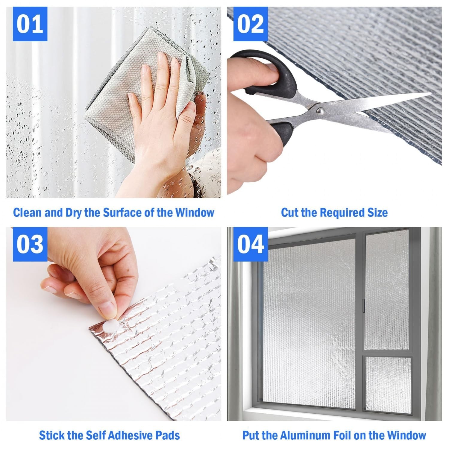 Double Reflective Insulation 48″x20′ RV Window Film – Summer Heat Protection, Ga