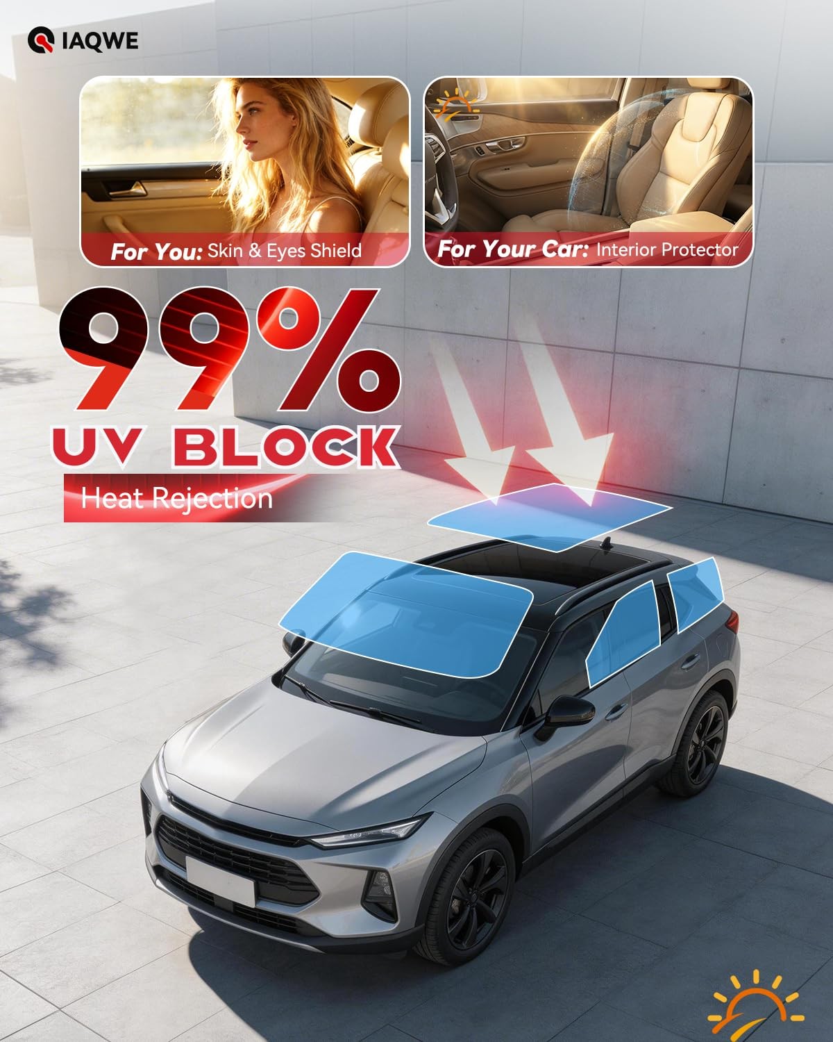 20% Window Tint Car with 20 Percent VLT 20 in x 20 Ft Privacy Ceramic Window …